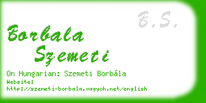 borbala szemeti business card